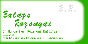balazs rozsnyai business card